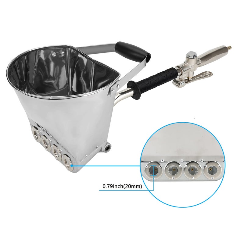Ouya Cement Mortar Sprayer Gun Stucco Sprayer 4 Jet Gun Plaster Hopper Wall Painting Tool - Image 3